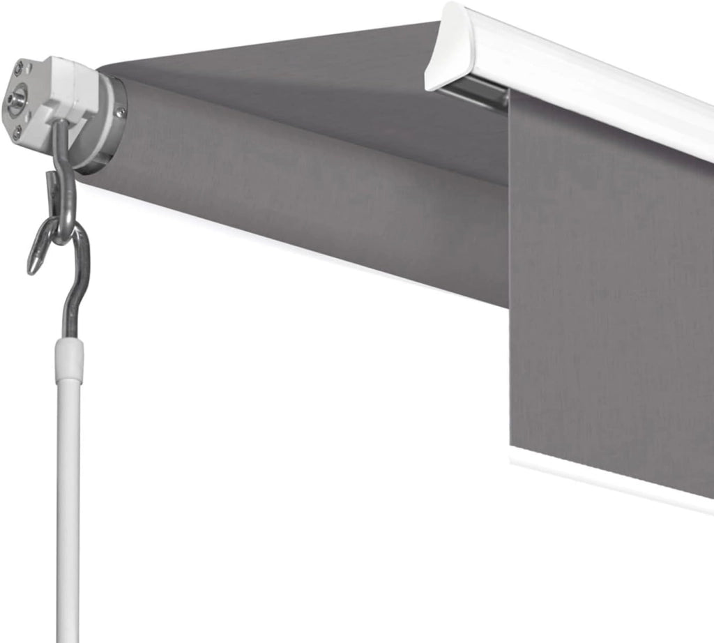Tenda avvolgibile manuale, 3,80 x 3 m, colore: Grigio antracite