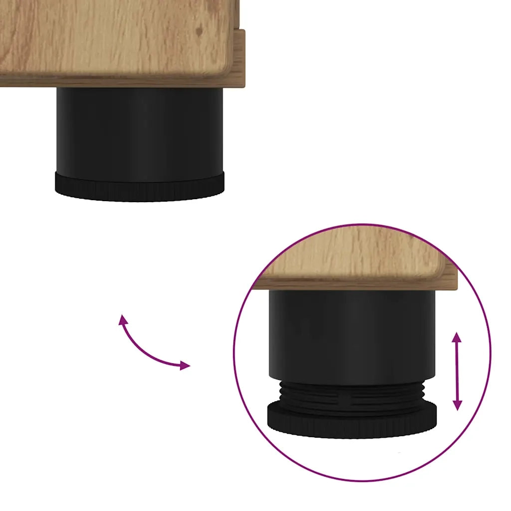 Set di mobili per il bagno con porta 2 pcs Rovere artigianale 3393022