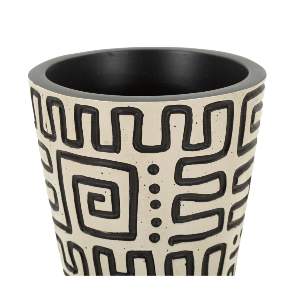 Vaso Decorativo VKH1034, Grigio, Poliresina, 15,5x15,5x65 cm