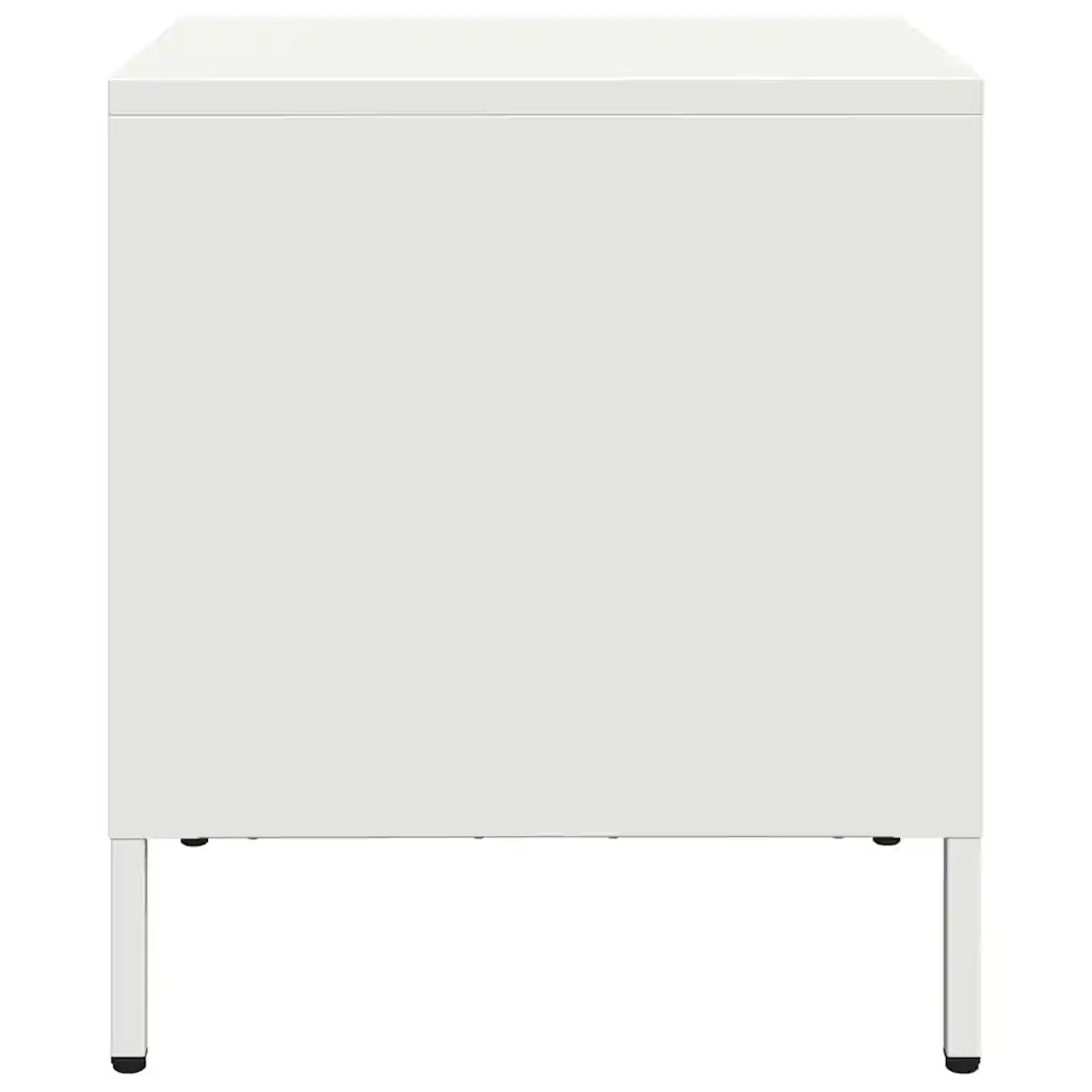 Comodino Bianco 35x39x43,5 cm in Acciaio 851254