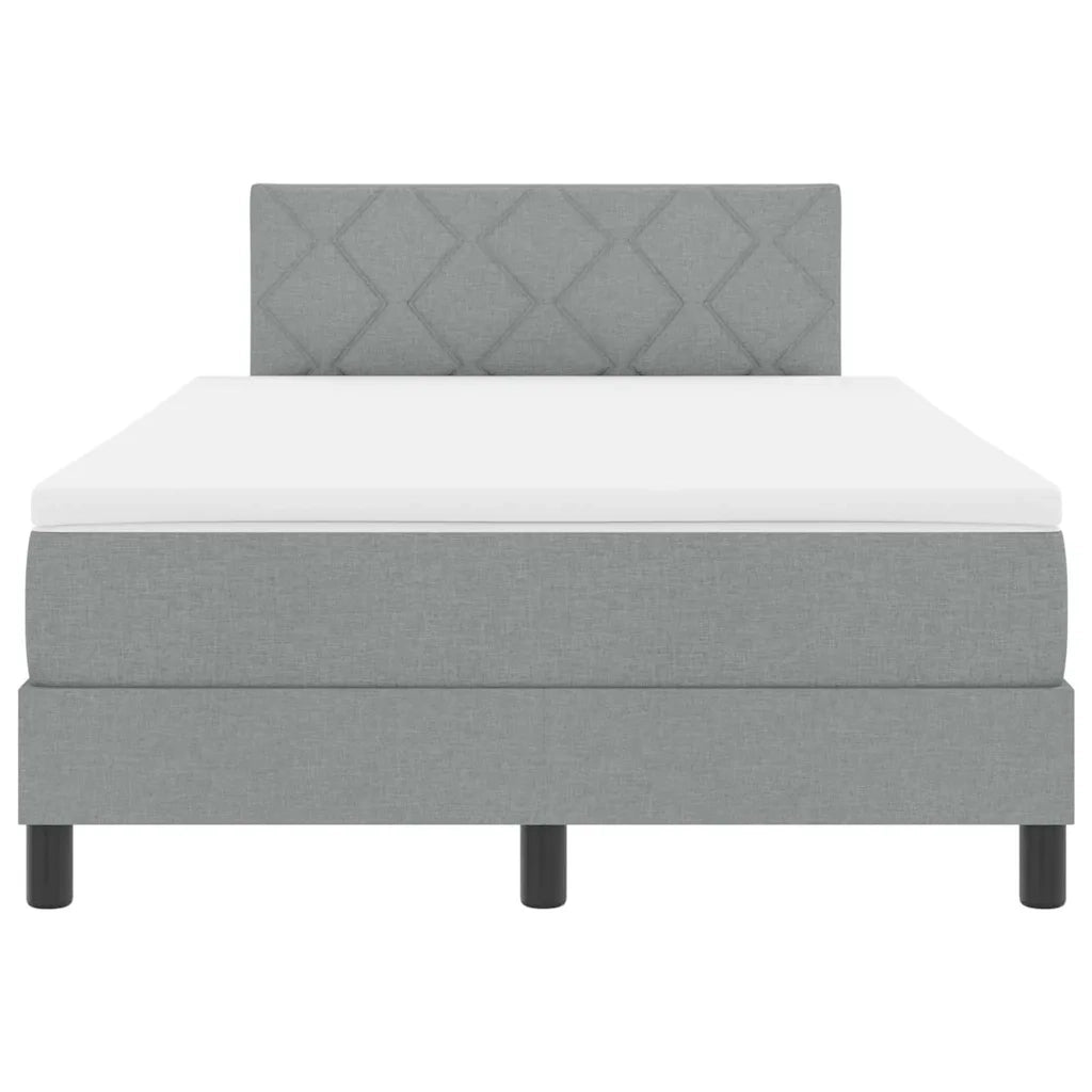 Letto a molle con materasso Grigio chiaro 120 x 190 cm Tessuto 3342268