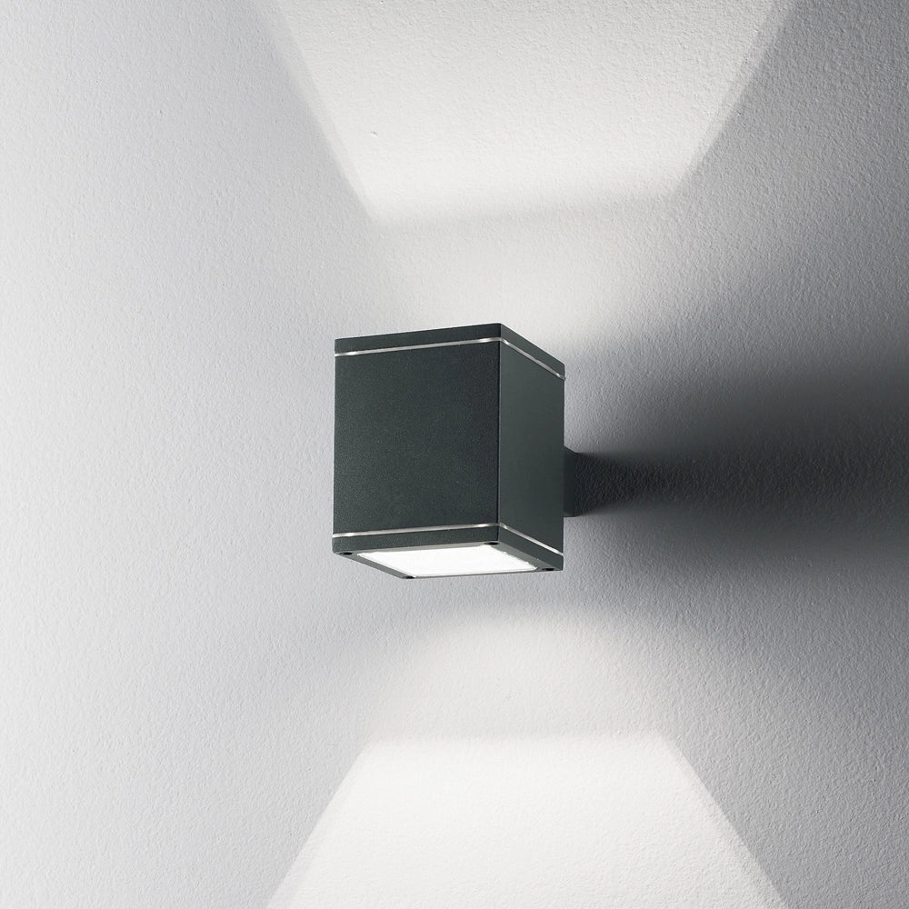 Applique Moderna Snif Square Alluminio Antracite 1 Luce G9 3W 3000K Luce Calda