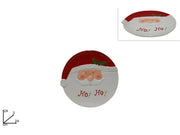 1 Pezzo Piatto Natalizio in Ceramica Babbo Natale 24 cm