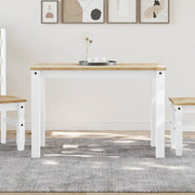 Tavolo da Pranzo PANAMA Bianco 112x60x75 cm Legno Massello Pino 4005704
