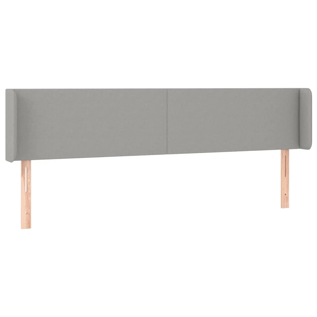 Testiera | Testata a LED Grigio Chiaro 183x16x78/88 cm in Tessuto