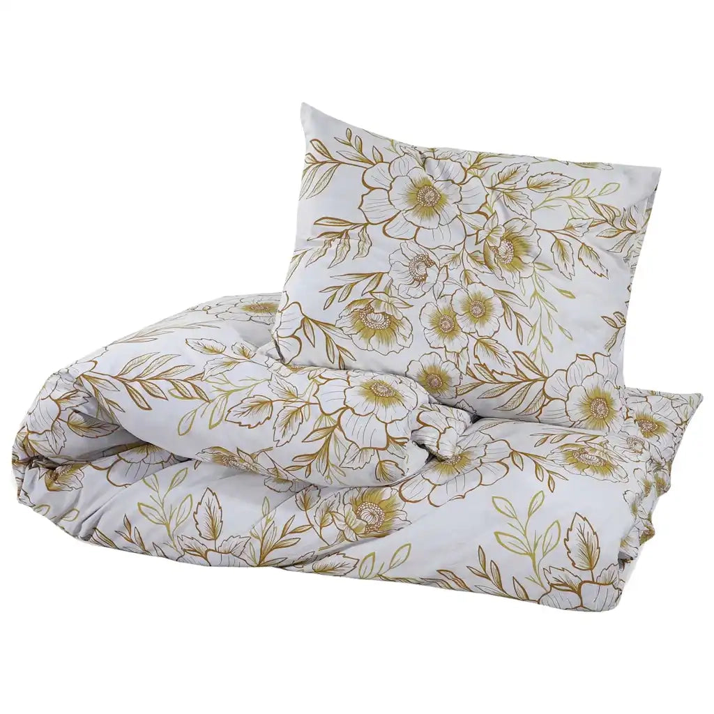 Set Copripiumino Bianco e Marrone 260x220 cm in Cotone CFW8231249