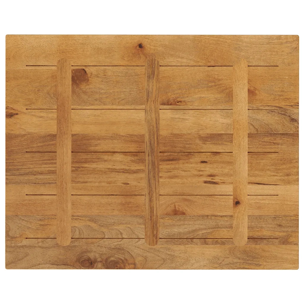 Piano per Tavolo 90x80x2,5 cm Rettangolare Legno Massello Mango