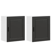 Pensili da Cucina | Mobile da Cucina 2 pz Porto Nero in Legno Multistrato