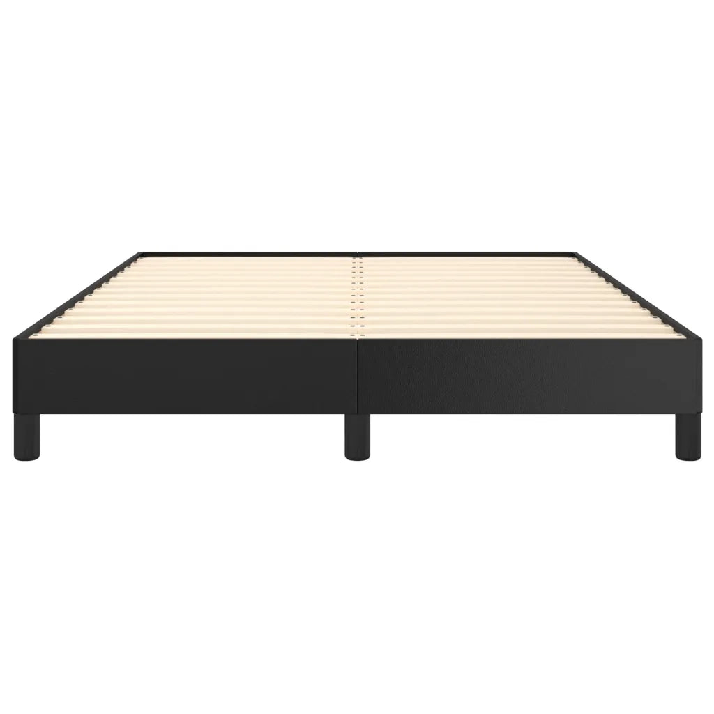 Letto matrimoniale | Letto per adulti | Giroletto Nero 140x200 cm in Similpelle