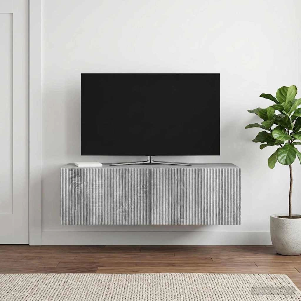 Mobile Porta TV da Muro 98 x 41 x 30 cm Grigio Sonoma 898531
