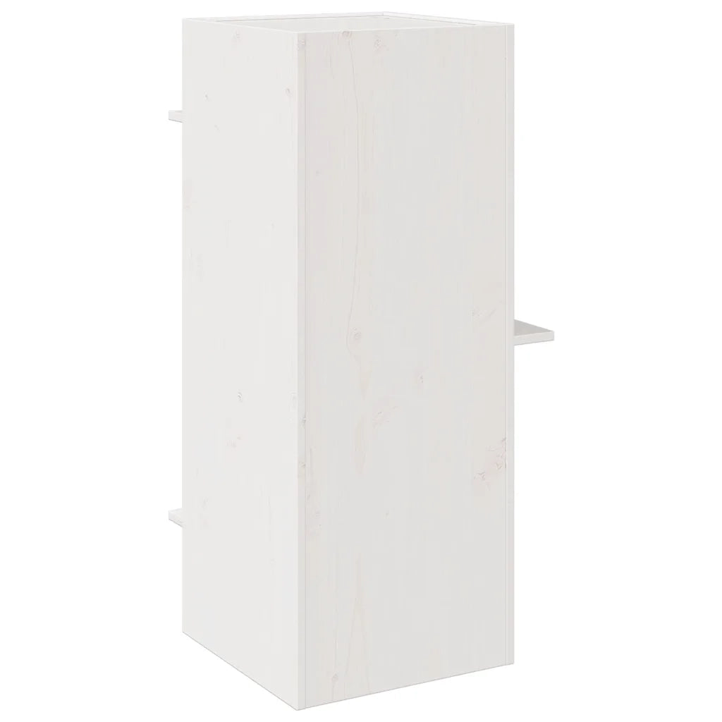 Cuccia per Gatti Bianca 43x43x90 cm in Legno Massello di Pino 859299