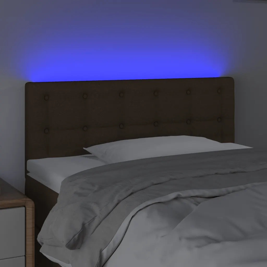Testiera | Testata a LED Marrone Scuro 80x5x78/88 cm in Tessuto
