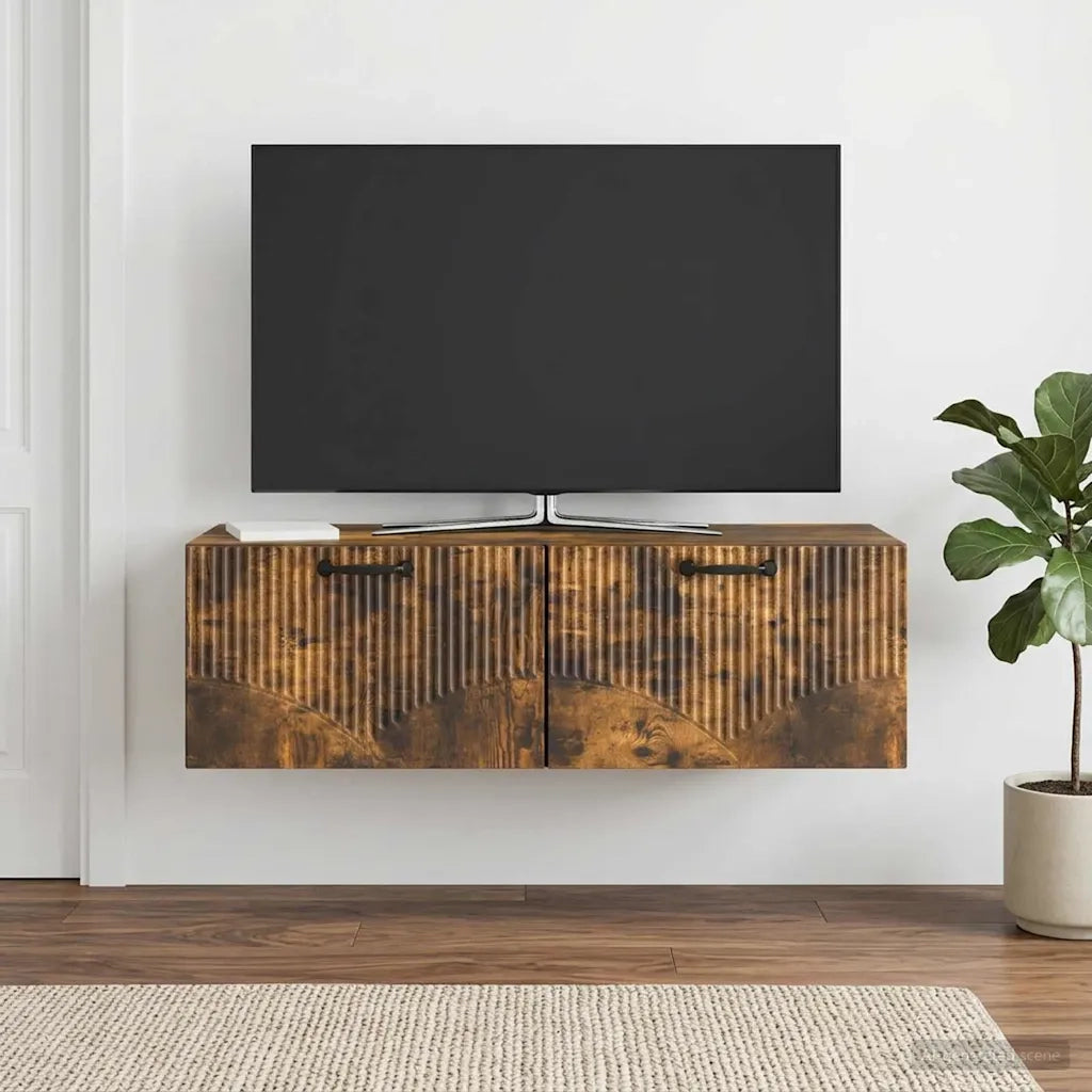 Mobile Porta TV da Muro Rovere Fumo 98 x 41 x 30 cm 899040