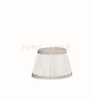 TC 3535 PARALUME DM.16CM ORGANZA BIANCO E ARGENTO PER ATTACCO E14