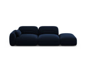 Cosmopolitan Design - Divano modulare destro "Sydney" 3 posti in velluto blu reale 