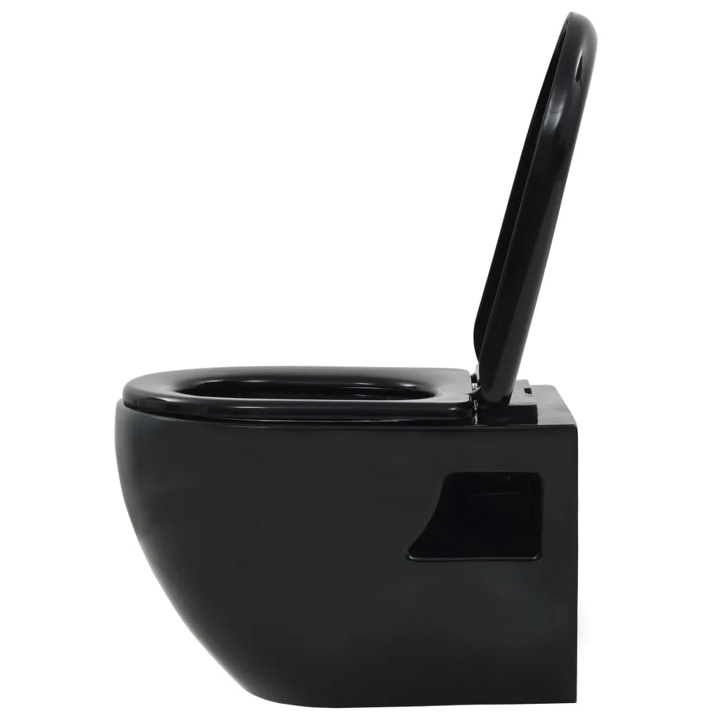 Kit completo per WC sospeso con cassetta di scarico in ceramica nera nascosta 02_0003580