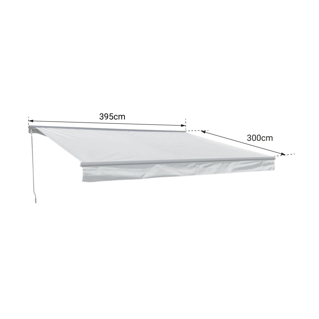 Tenda SAULE 3,95 × 3 m con semicupio - Tessuto grigio e struttura grigia