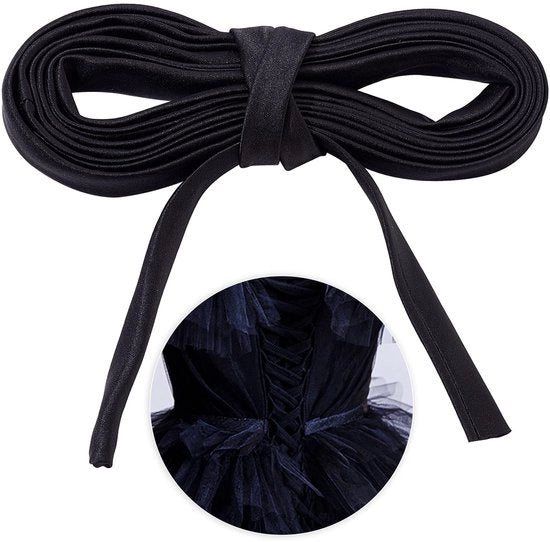 Set da Sposa - Cravatta a Pizzo Nera - Stile Elegante - Unico Taglia - Ideale per Matrimoni - Materiale Satin - Adulti