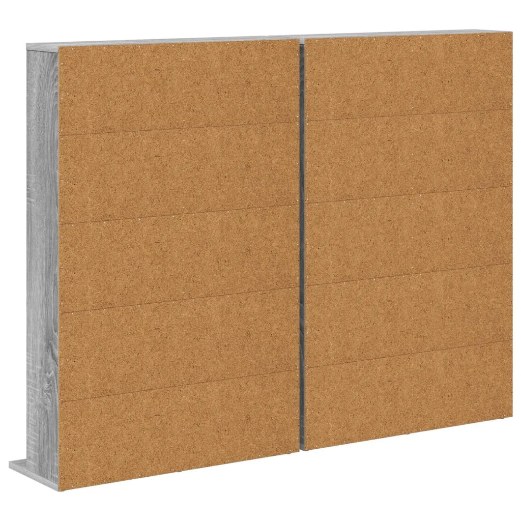 Mobile per CD 2 pz Sonoma grigio 65 x 23,5 x 97,5 cm 8012685