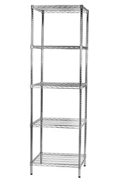 Scaffale 5 Ripiani 60x60x200 cm in Metallo Cromato Tosini