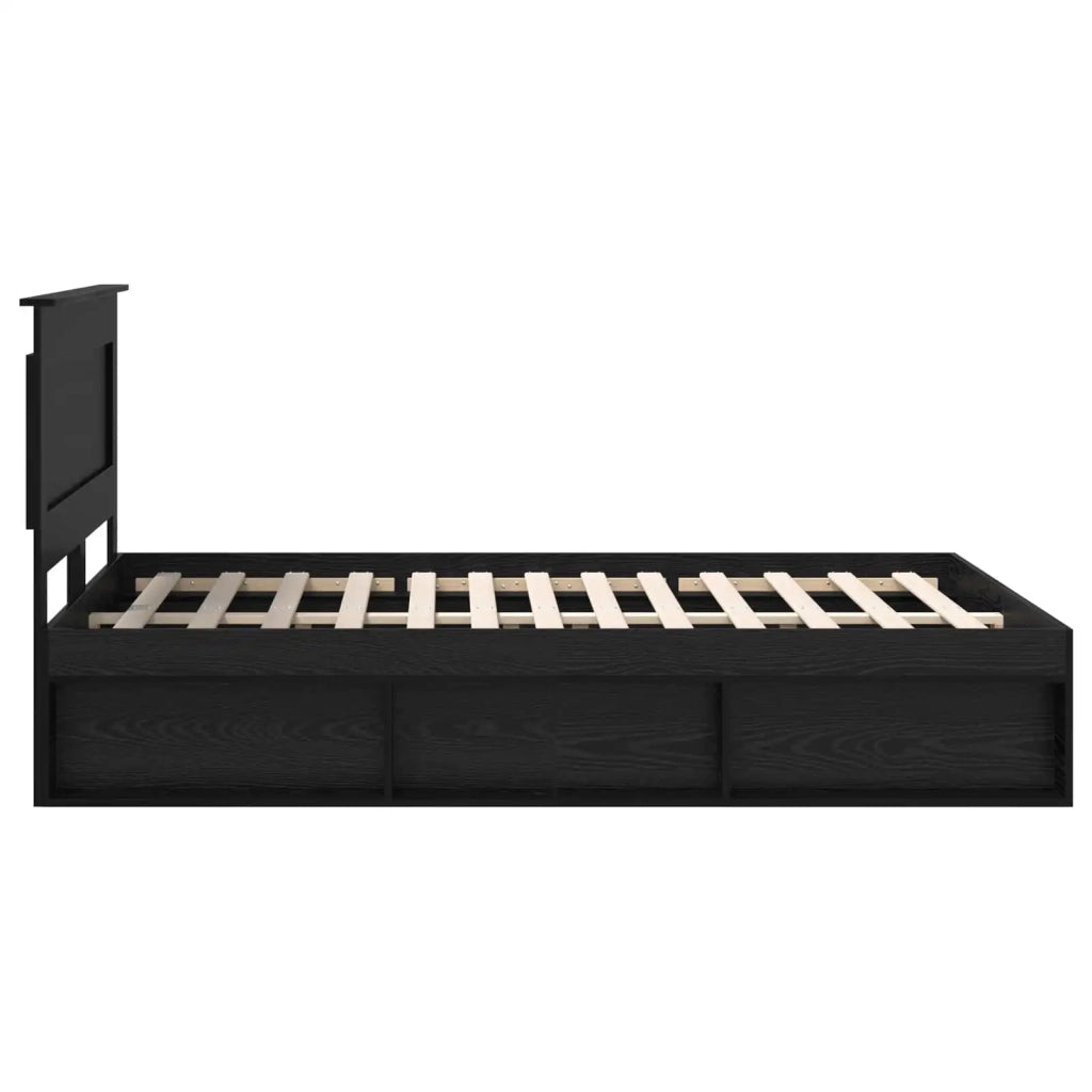 Struttura del letto Nero 160 x 200 cm Pino massello 3410065