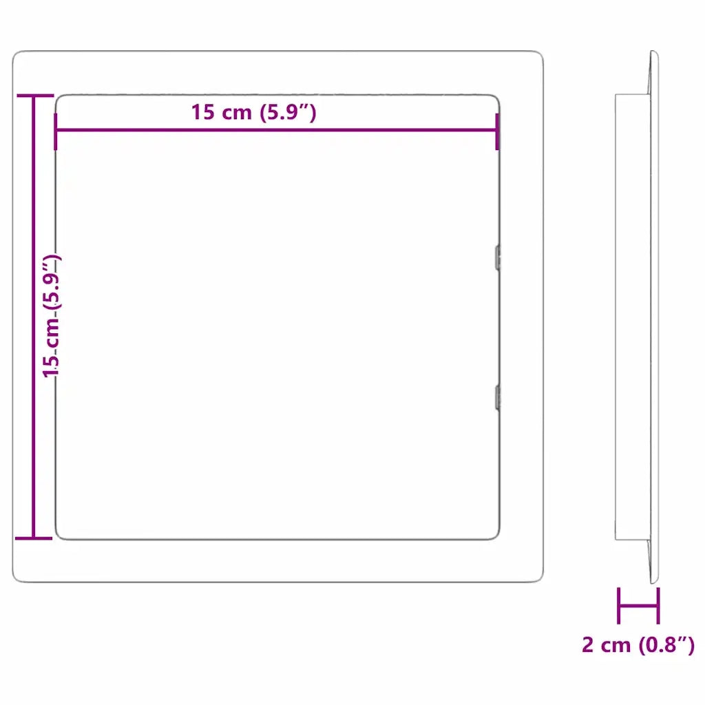 Pannelli di Accesso 2 pz Bianco 15 x 15 cm Plastica ABS CFW7253468
