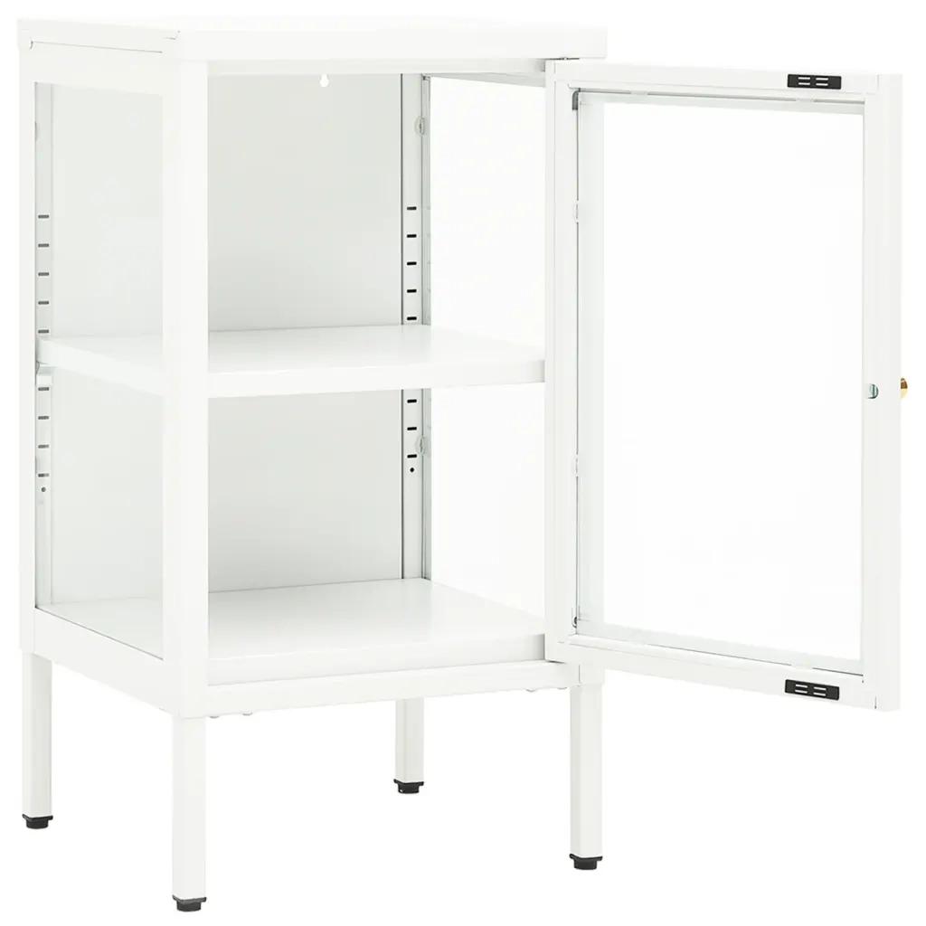 Credenza | Madia | Buffet da pranzo | Armadio da pranzo 38x35x70 cm Metallo e Vetro