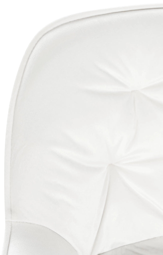 Sgabello da bar Gibson in velluto altezza seduta 76 cm bianco crema