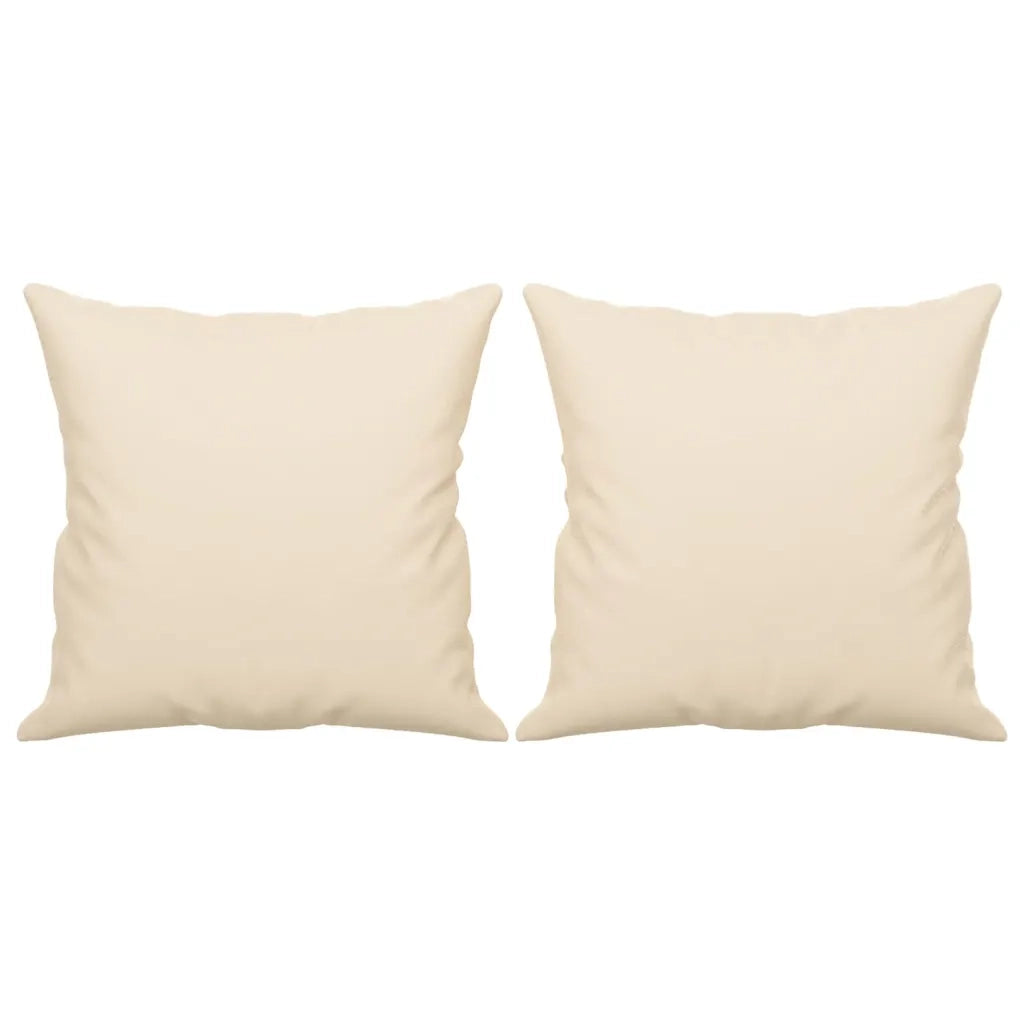 Divano a 2 Posti con Cuscini-Sofa 2 Posti con Cuscini Beige 140 cm Tessuto Microfibra
