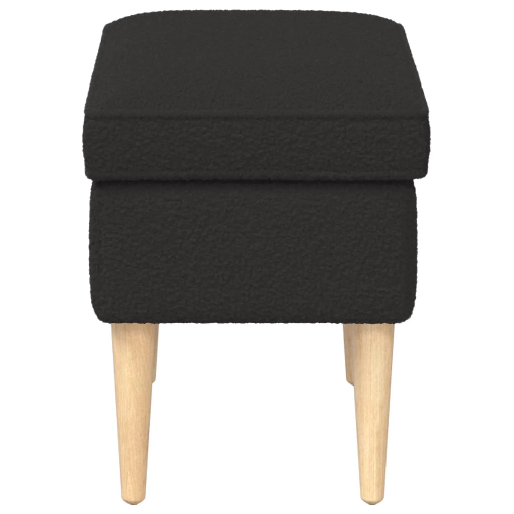 Poggiapiedi Nero 55 x 35 x 41 cm Bouclé