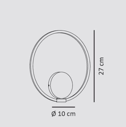 OSLO-A N Applique nero opaco led integrato 16W dimmerabile SDD 2800 - 5000k SDD