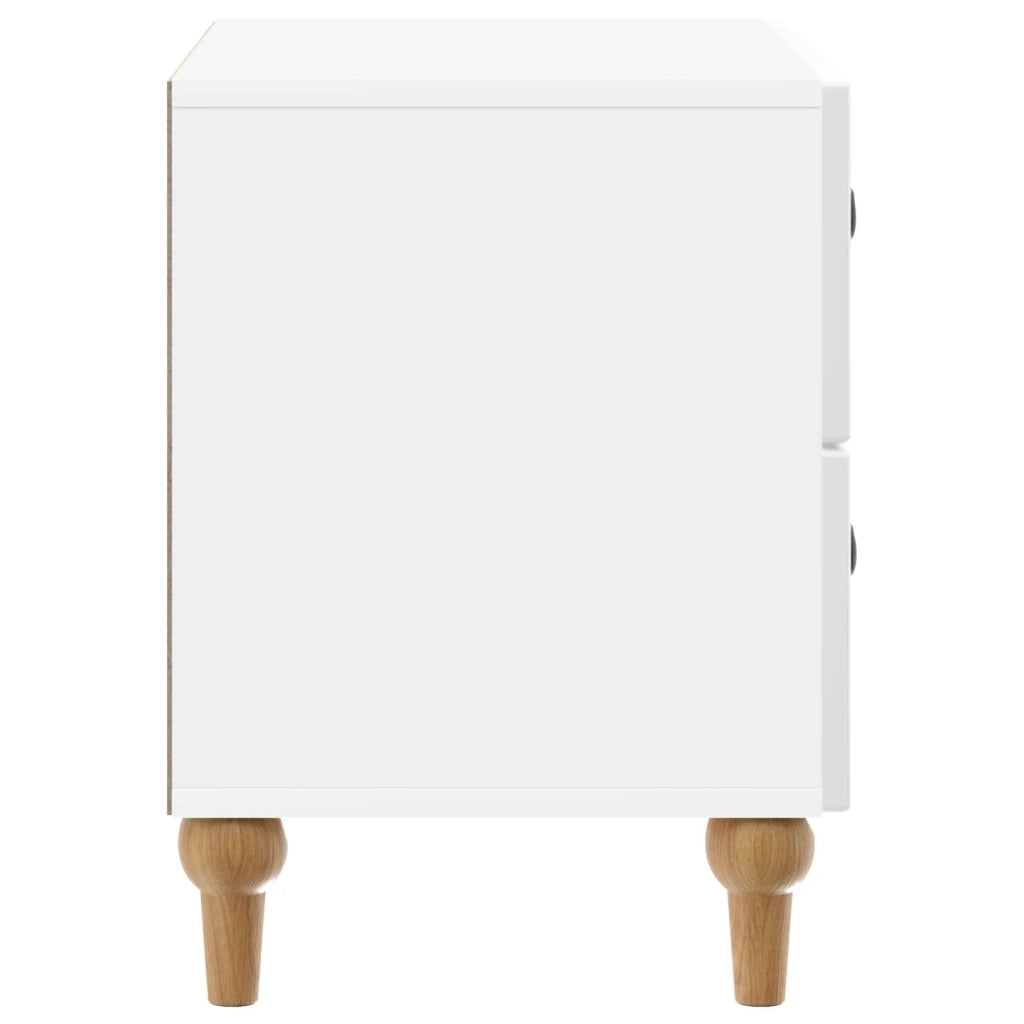 Armadio da Notte con cassetto Bianco Lucido 62 x 34,5 x 48 cm 894089