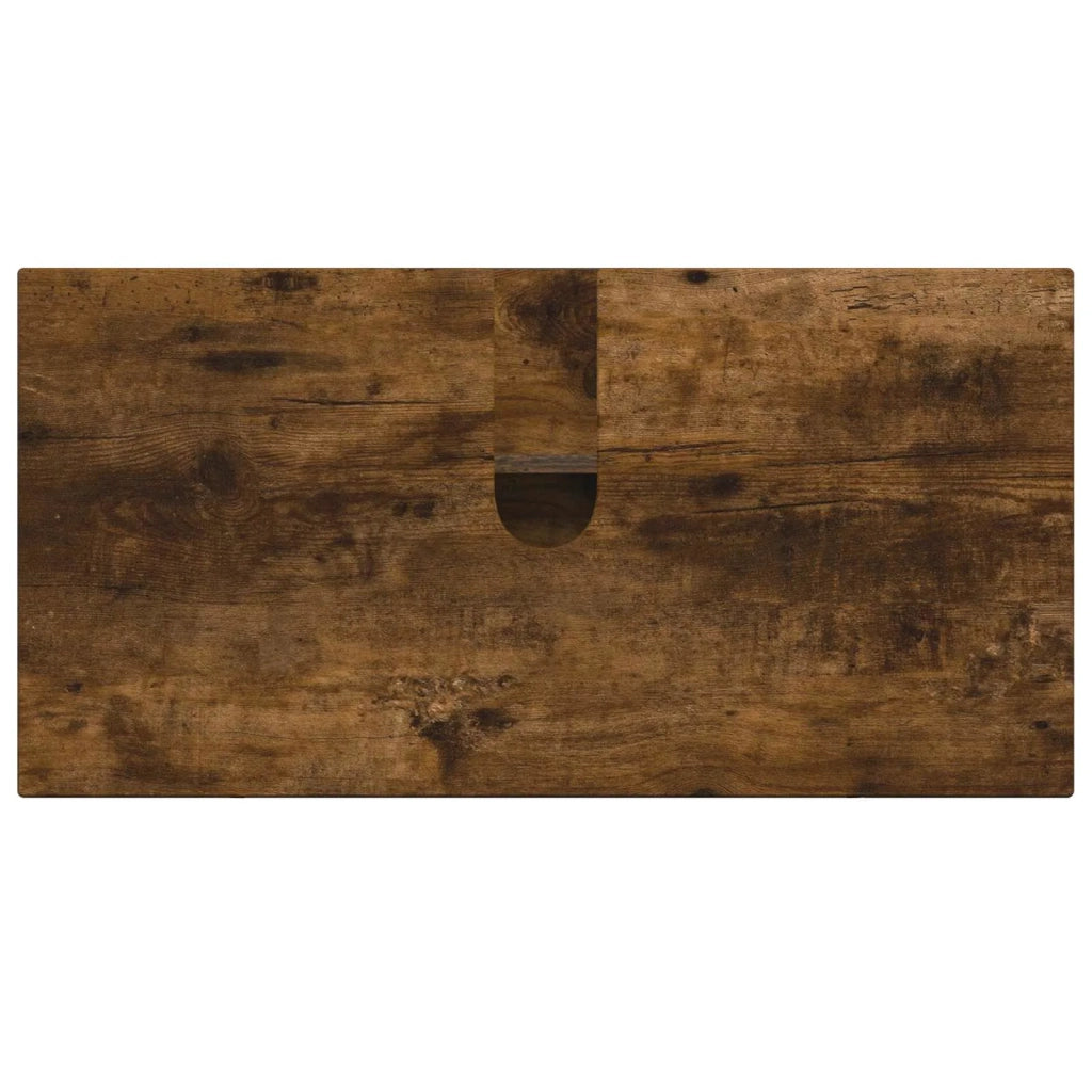 Armadio per Lavabo da Bagno ARNHEM Rovere Fumo 896570