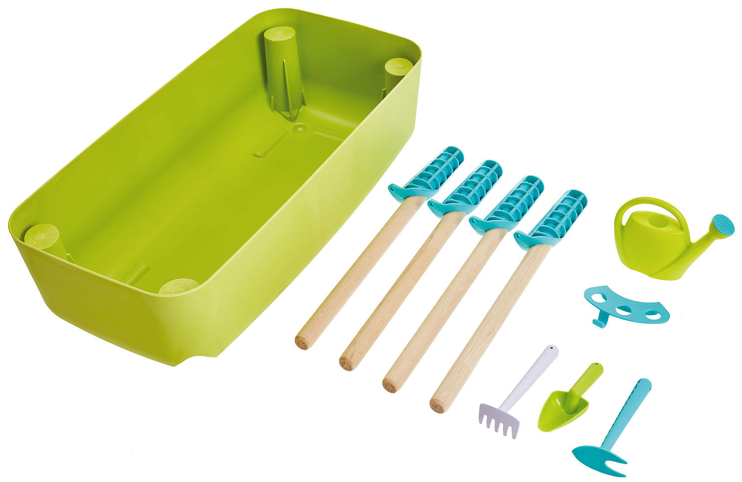 Mini Orto per Bambini con Attrezzi e Vasca 45 L in Plastica e Legno