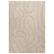 Tappeto da salotto rettangolare jacquard, 160 x 230 cm a pelo corto beige Stile Moderno