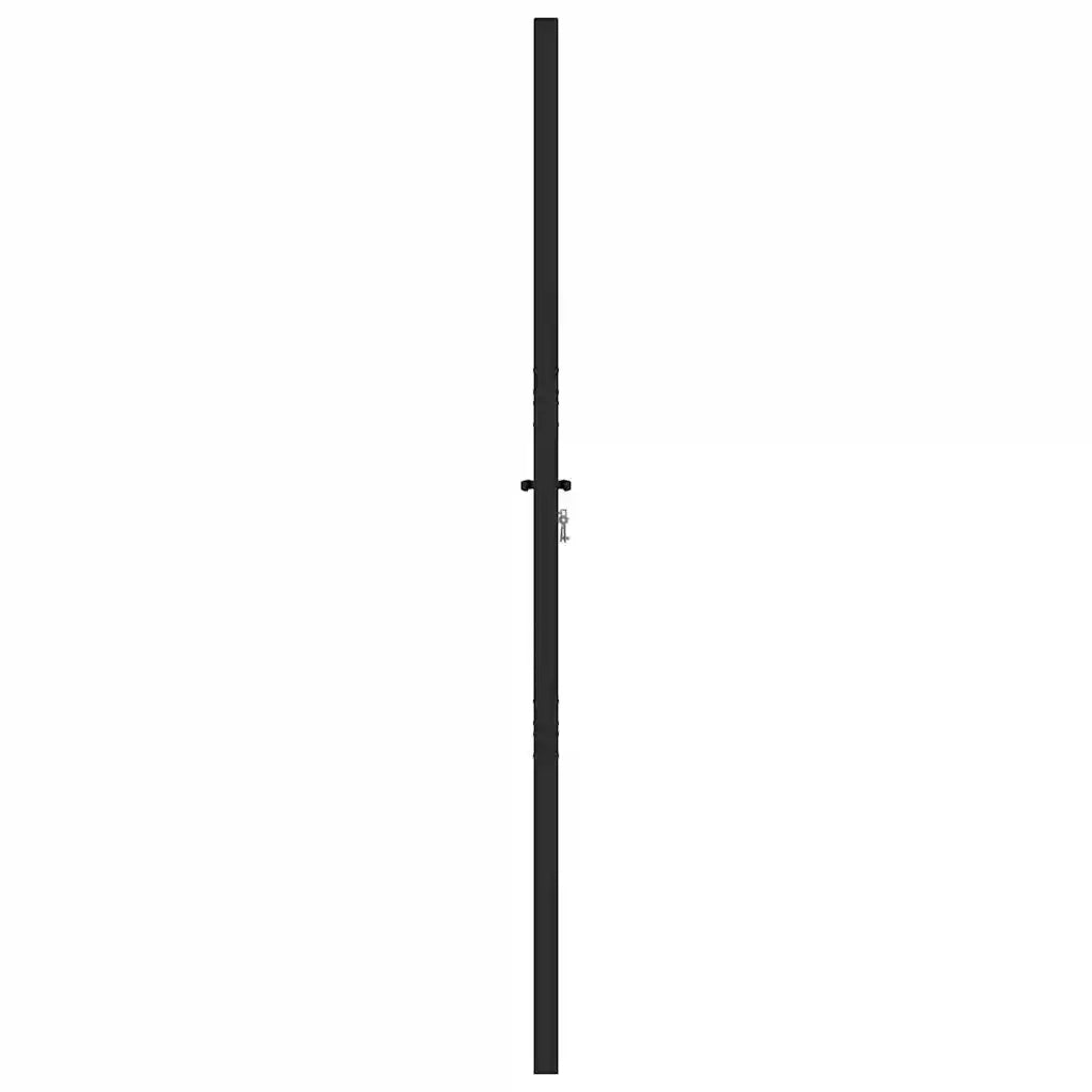 Cancello da Giardino con Serratura Nero 100x200 cm in Alluminio 42004150