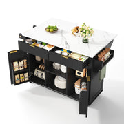 Credenza da cucina con 2 cassetti e piano ribaltabile - per cucina - in MDF - nero