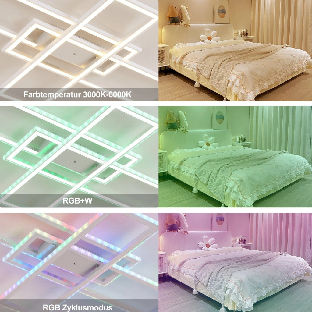 ZMH Lampada da soffitto plafoniera LED dimmerabile RGB telecomando per soggiorno camera letto