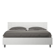 Letto matrimoniale senza rete 160x190 testata dritta con doghe bianco frassino Ankel