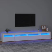 Mobile Porta TV con Luci LED-Mobile per TV-Credenza TV Bianco 270x35x40 cm