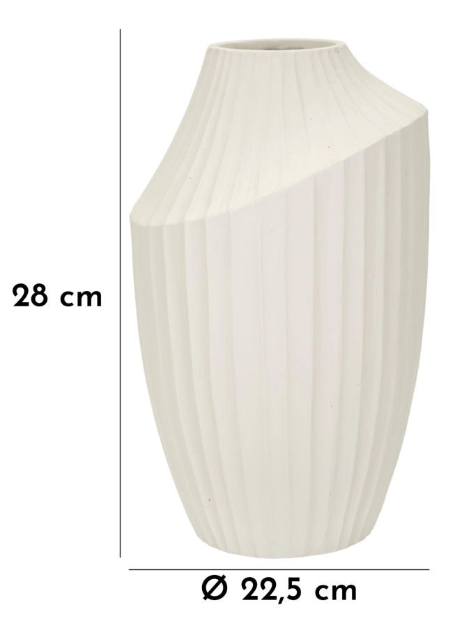Vaso Ice Ø22,5x38 cm in Mgo Crema