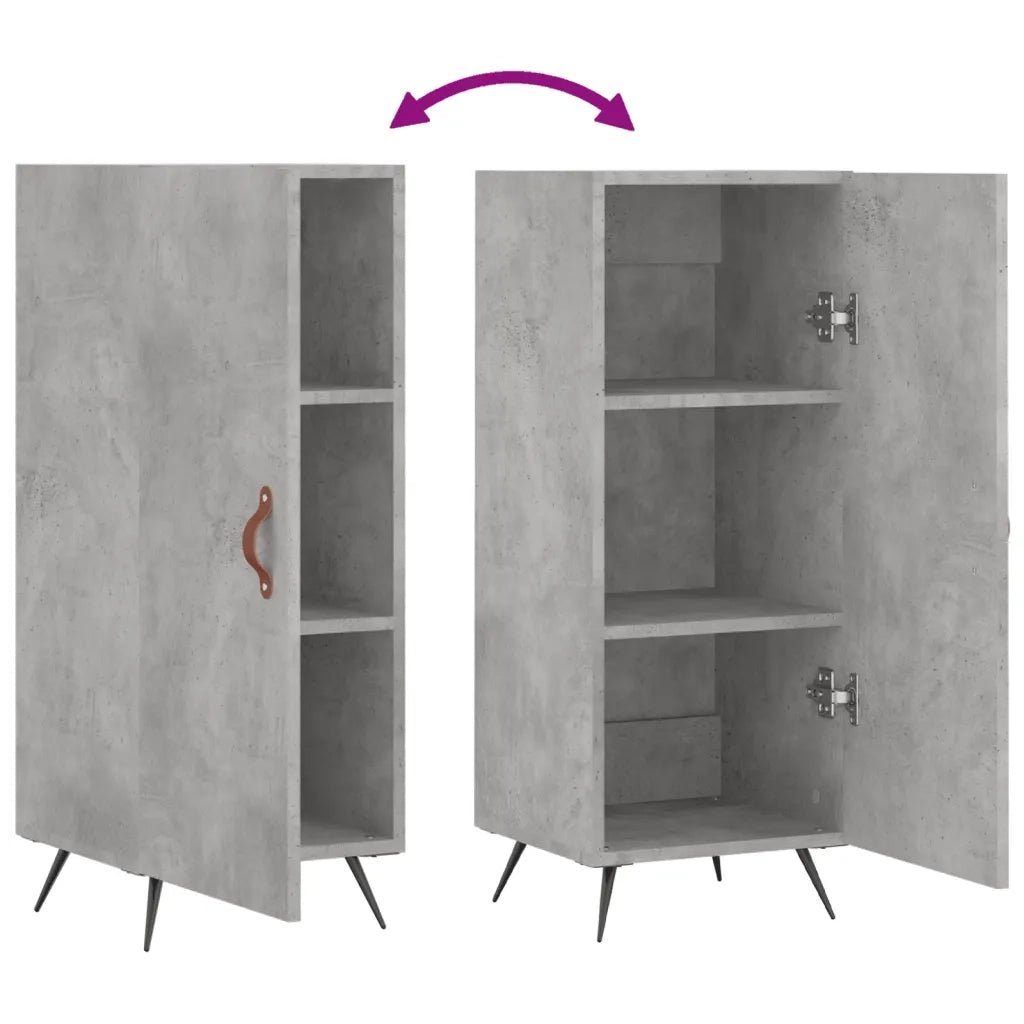 Credenza-Buffet-Armadio da cucina Grigio Cemento 34,5x34x90 cm in Legno Multistrato 420131