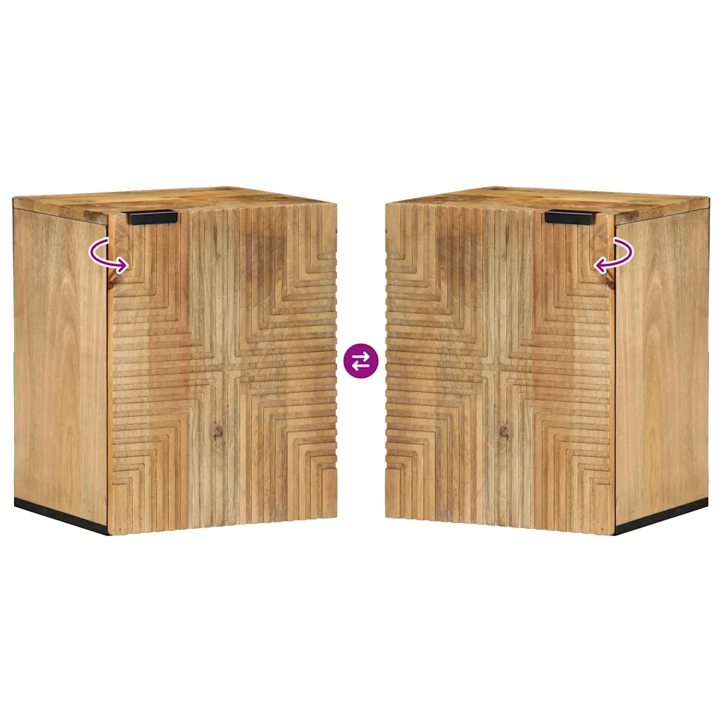 Mobile Pensile da Bagno Marrone 38x33,5x48 cm Legno di Mango 4017740