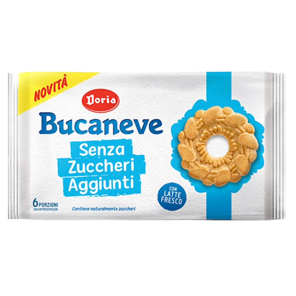 Doria bucaneve frollini senza zuccheri aggiunti 6 confezioni da 263 grammi ciascuna