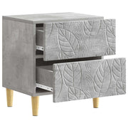 Comodino | Armadio da Notte | Mobiletto da notte Grigio Cemento 43 x 34,5 x 48 cm Legno ingegnerizzato