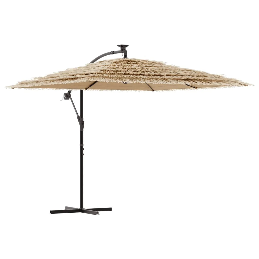 Ombrellone Giardino-Ombrello da Balcone con Palo in Acciaio Marrone 246x246x230 cm