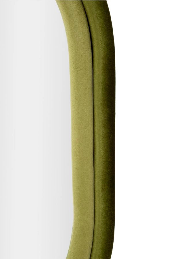 Specchio da Muto Antony in Velluto Verde Elegante 60x4x90 cm