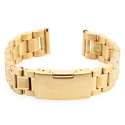 Trade Shop - Cinturino In Acciaio Universale Ricambio Per Orologio Larghezza 22mm Oro -