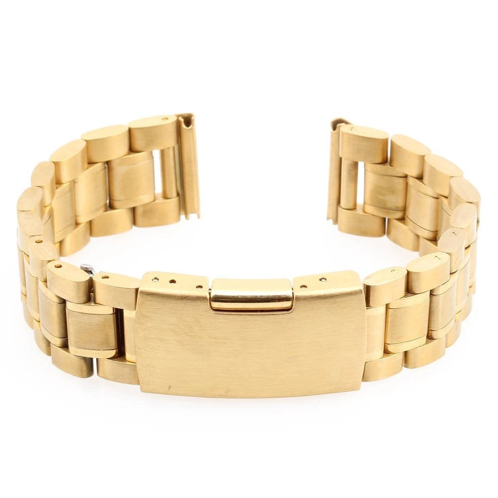 Trade Shop - Cinturino In Acciaio Universale Ricambio Per Orologio Larghezza 22mm Oro -