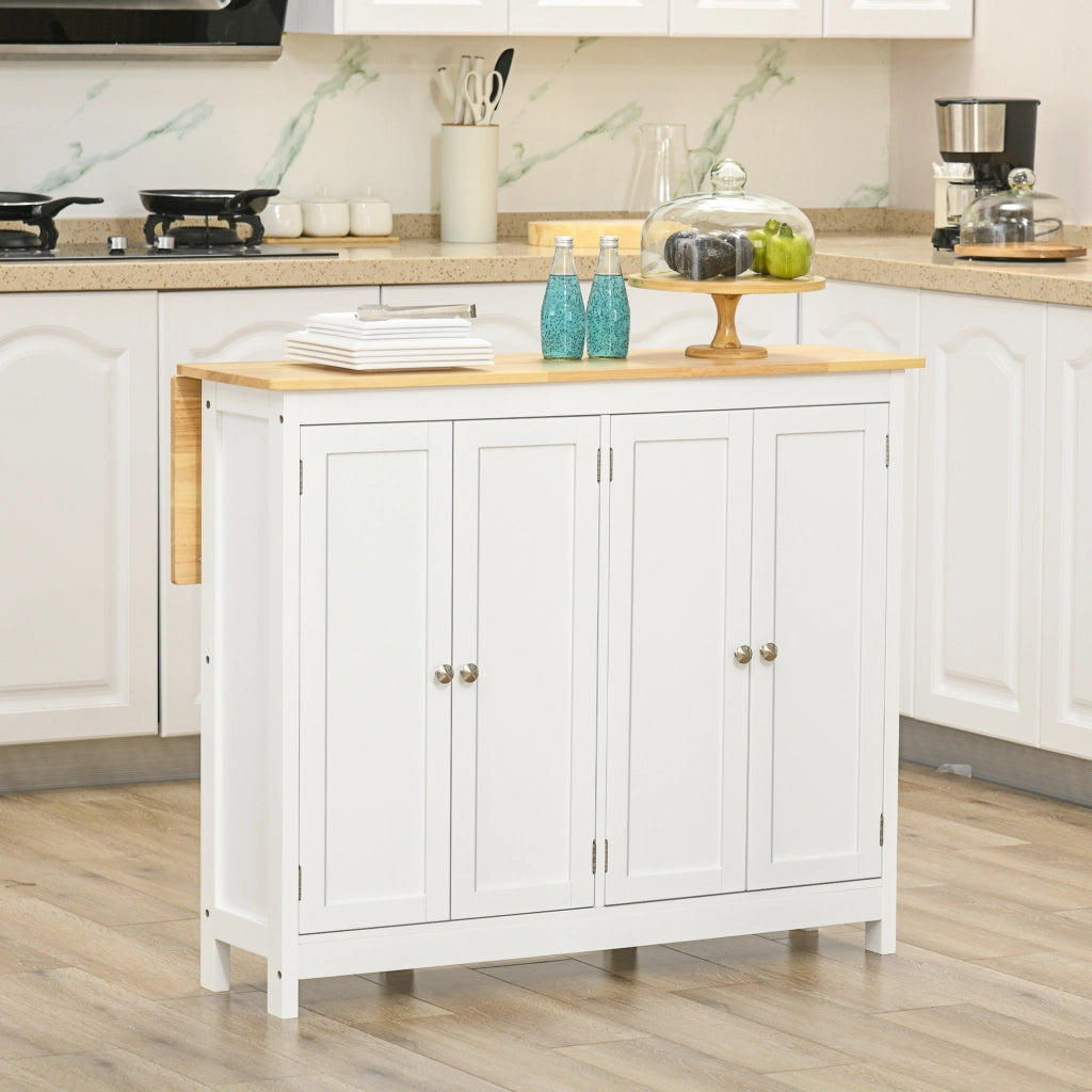 Tavolo da cucina allungabile con 2 sgabelli ¨C Zephmum ¨C Bianco 120x80x90 cm